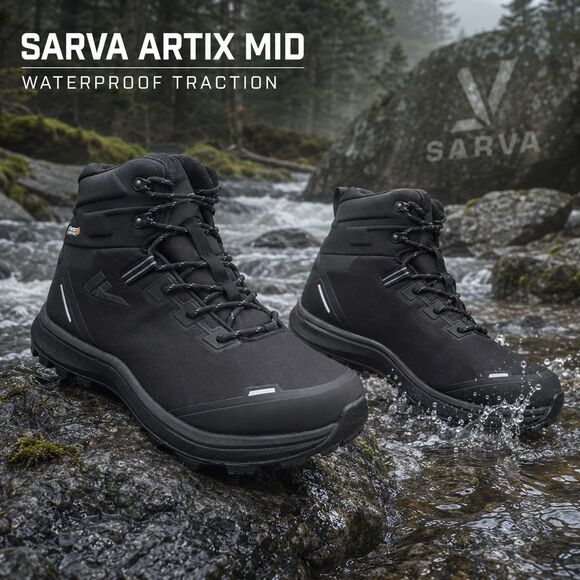 SARVA ARTIX MID MEN\'S 10 EU 44 BLACK WATERPROOF WINTER HIKING BOOTS NEW BOX main image 5
